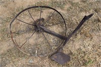 Vintage Cultivator Wheel/Shank