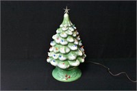 Vintage 18" Lighted Ceramic Christmas Tree