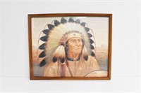 Framed Indian Chief Print