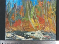 Arthur Lloy, oil on board, 8 x 10", River in Fall