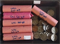 6 Rolls of Cents 1960-1969 Mixed. War & Buffalo Ni