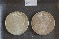 1923, 1923 Peace Dollars XF, VF