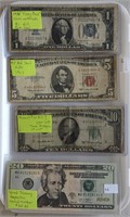 Variety of U.S. Notes: Repeater, Red Seal, Mis-Cut