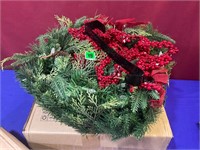 2 Christmas Wreaths 24"