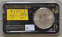 1995 Silver Eagle .999 BU