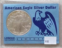 1999 Silver Eagle .999 BU