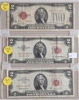 1928G, 1953A, 1963 Red Seal $2 Notes