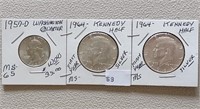 Washington Quarter and Kennedy Half Dollars