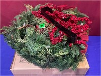 2 Christmas Wreaths 24"
