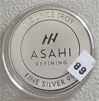 Asahi 1 Troy Oz. .999 Silver Round