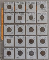 20 clear date Buffalo Nickels 1923-S to 1937