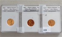3 1957 PF69-70 Proof Cents