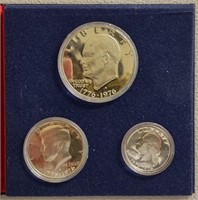 1976-S 3pc. Silver Set (Dollar, Half Dollar, Quart