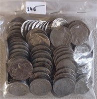 100 Full Date Buffalo Nickels ($5 face value)
