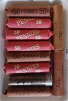 10 Rolls of U.S. Cents: 1940's, 1950's, 1960