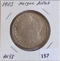 1903 Morgan Dollar AU58