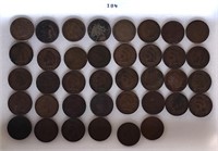 38 Indian Cents 1859-1905 P-VF (some good dates)