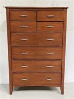 Bentley tall cherry wood 8-drawer dresser chest