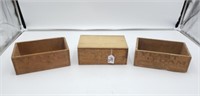 3 Pc. Vintage wooden boxes "Yeast Foam"