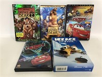 Five family kid movies on DVD