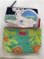 Two Estee Laudet cosmetic bags