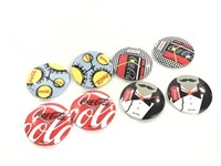 Eight Coca-Cola pins