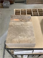 Assorted ceramic floor tile and backsplash