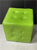 Vinyl bright green foot stool