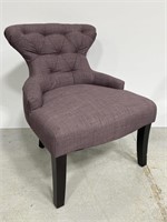 Purple tufted side chair