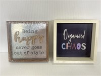 Cute humorous wooden home decor signs