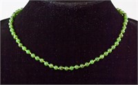 Chinese Green Hardstone Beads Necklace