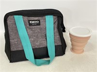 Igloo personal cooler & silicone collapsible cup