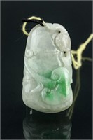 Chinese Fine Green Jadeite Pendant Certificate