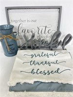 Home sweet home decor and table runner
