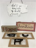 Collection of farm designs home decor signage
