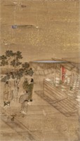 18th Century Chinese Watercolor on Paper Roll