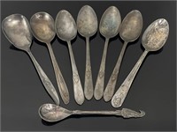 Vintage silver plated spoon collection