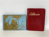 Vintage addresses book & autograph book