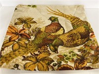 Velour pheasant thanksgiving themed bag