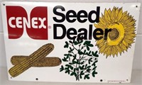 Vintage Cenex Seed Dealer Enamel Metal Sign