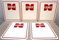 (5) Cenex Dealer Plastic Signs