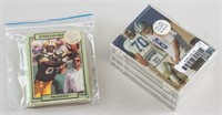 Two Stacks of NFL Player's Cards 1990 1993