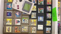 Game Boy Console and Assortment of Games