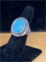 Mark Tigon turquoise stone sterling silver ring