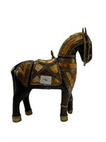Wooden Mother of Pearl & Brass Horse