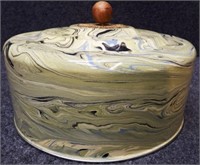 Vintage Swirled Enamelware Cake Lid / Cover