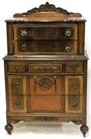 Vintage depression era fancy carved chest
