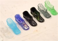Assorted small multi color glass boots