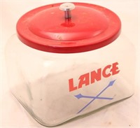 Glass Lance jar with metal lid
