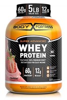 Body Fortress Whey Protein Powder 5 lb, Strawberry